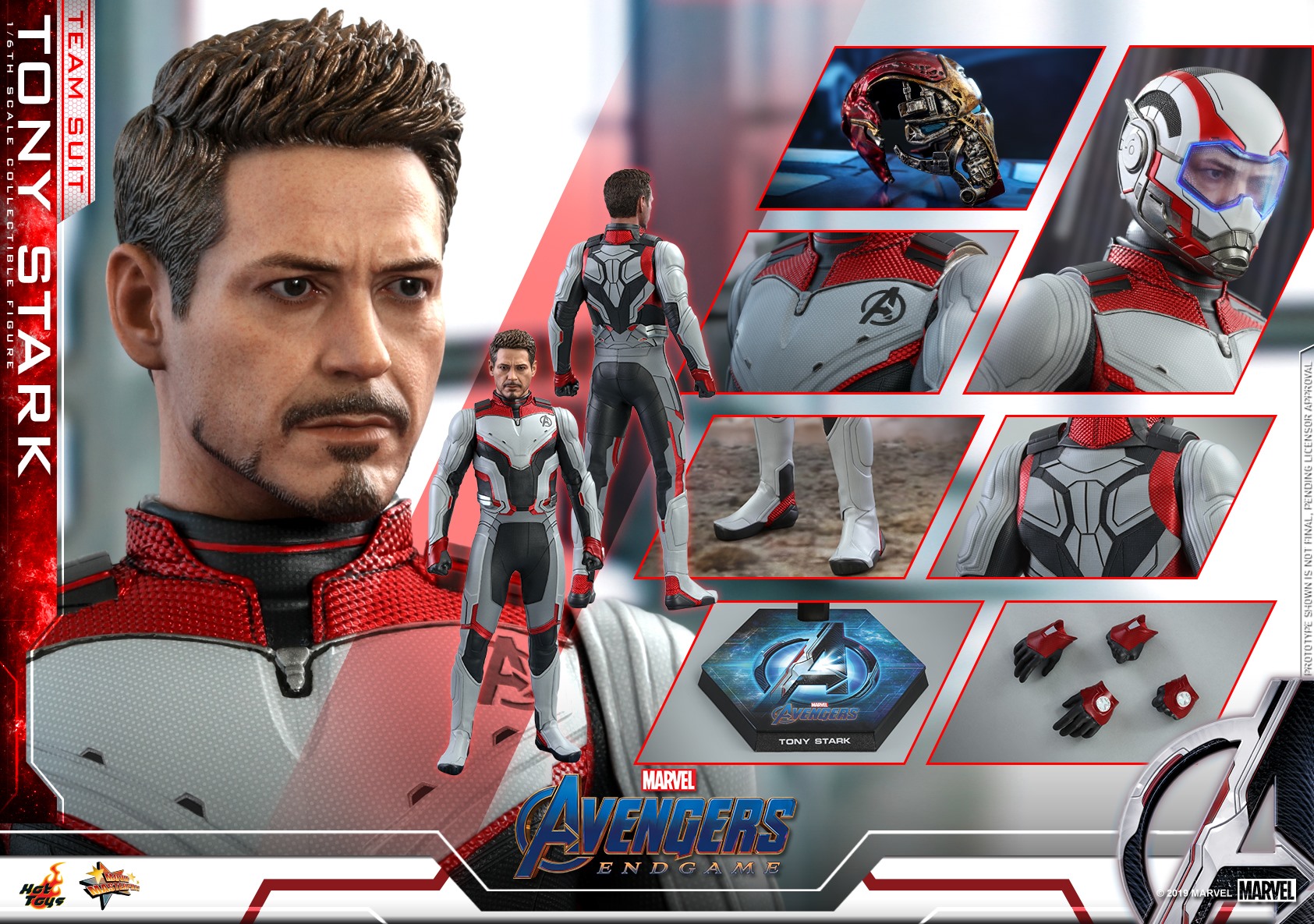Hot Toys MMS537 Avengers: Endgame - Tony Stark (Team Suit)