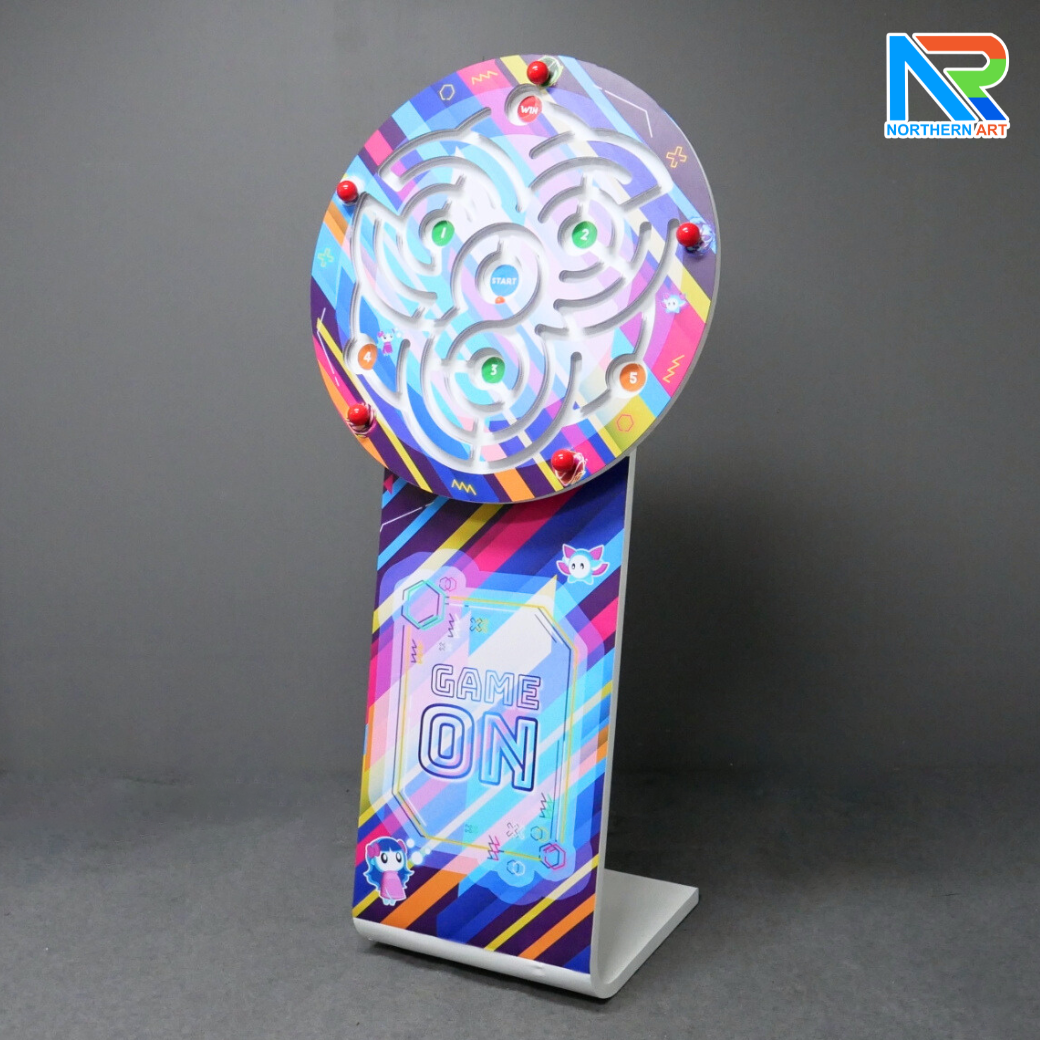 เช่าเกมส์เขาวงกตตั้งพื้น ขนาดวงล้อ 80 cm. พร้อมลูกแก้วคละสี 3 ลูก