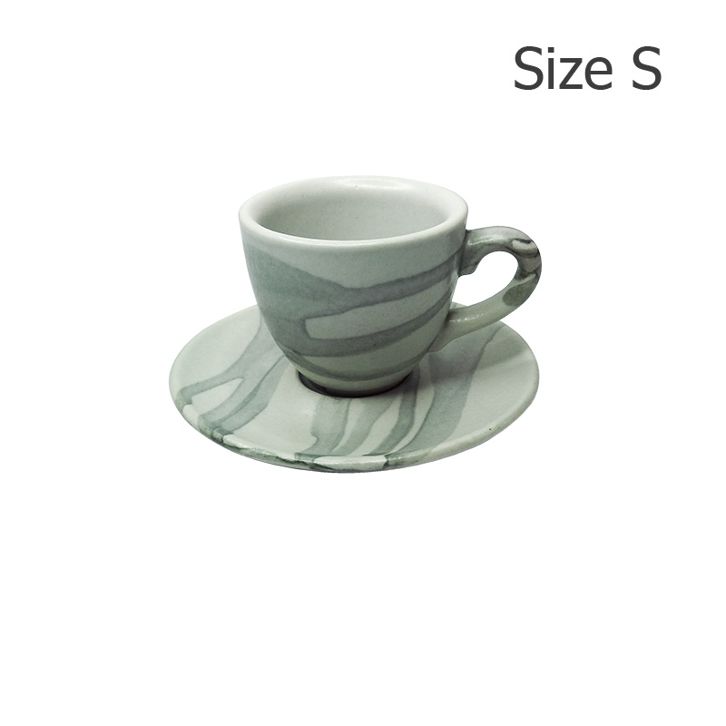 ถ้วยเอสเปรสโซ่ 70 CC. (Size S) ถ้วยกาแฟ ลาย X1 พร้อมจานรอง
