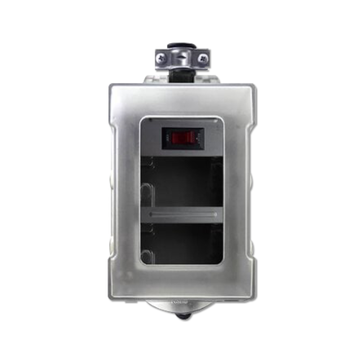 NANO บล็อคยางเปล่าใส่เต้ารับได้ 4 ช่อง + เมนสวิตช์ 16A พร้อมฝา PC กันน้ำ (ไม่มีสายไฟ) รุ่น RB16HS4-CC (1 ชิ้น/กล่อง)