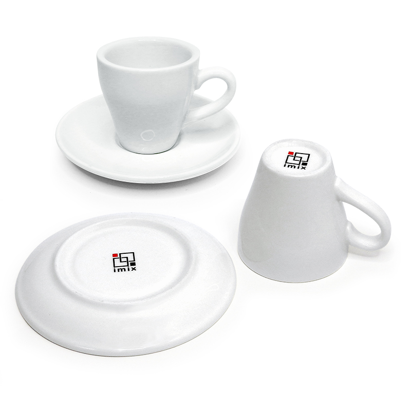 IMIX Espresso cup 80 cc. with saucer-Glossy White