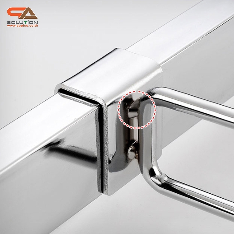 ขอแขวนสินค้า HOOK แบบแขนคู่ แขนบนยาว 15 cm. แขนล่าง 13.5 cm. สีเงิน พร้อมป้ายราคา 4x6 cm.