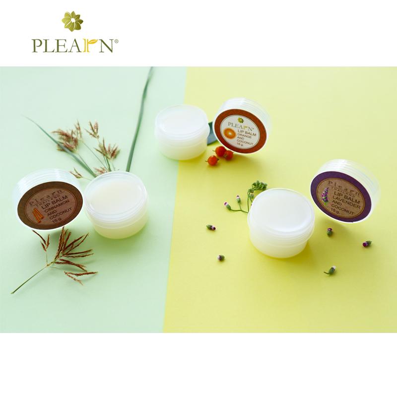 PLEARN ลิปบาล์มน้ำมันมะพร้าวอบเชย Lip Balm Cinnamon And coconut oil 15 g ฟื้นฟูริมฝีปากที่แห้งกร้าน คืนความชุ่มชื้น เพิ่มความชุ่มฉ่ำ