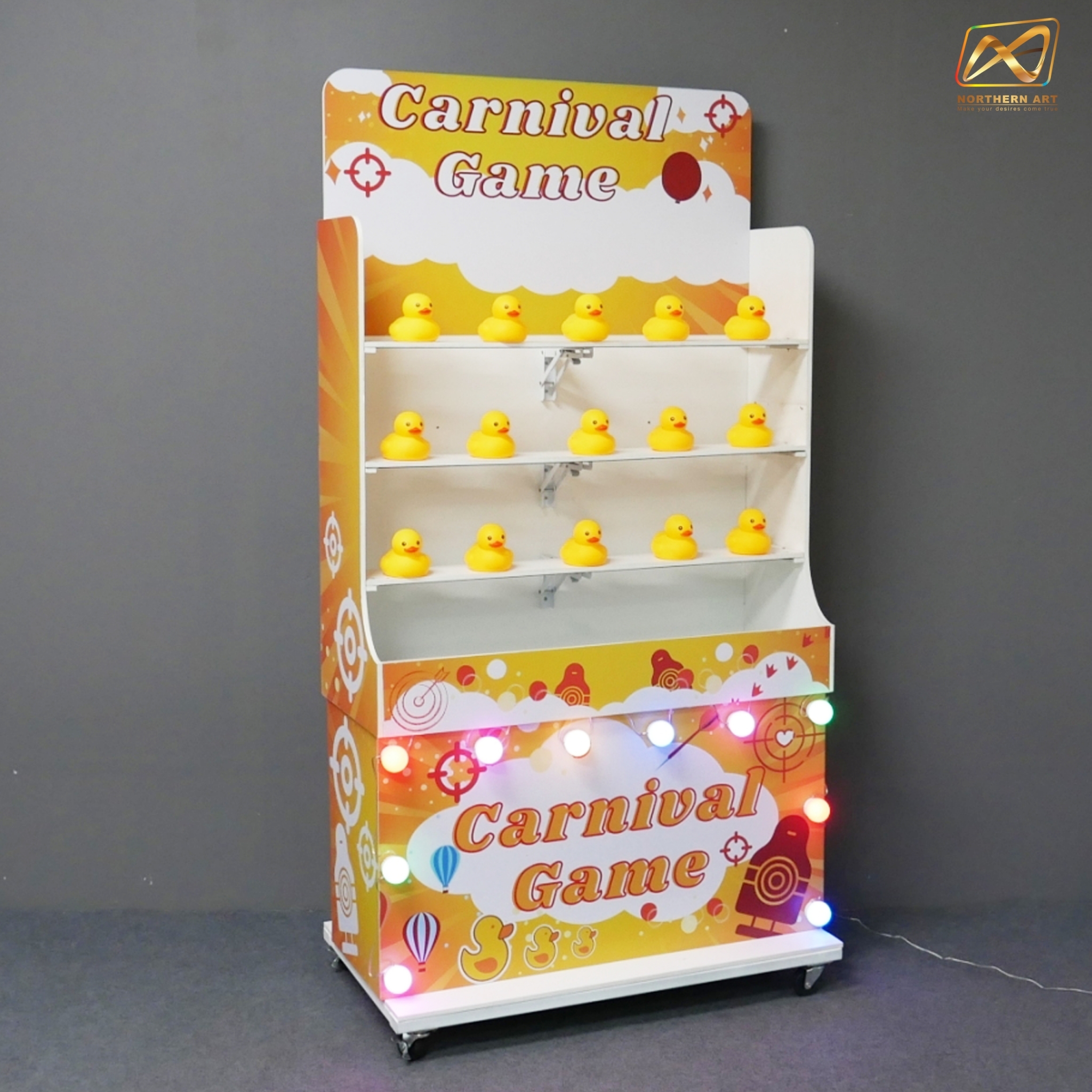 เกมส์ CARNIVAL GAME ปาเป็ด ขนาดโครง (W) 90 x (L)50 x (H)176 cm. พร้อมเป็ดยาง 15 ตัว และบอลโฟม 12 ลูก