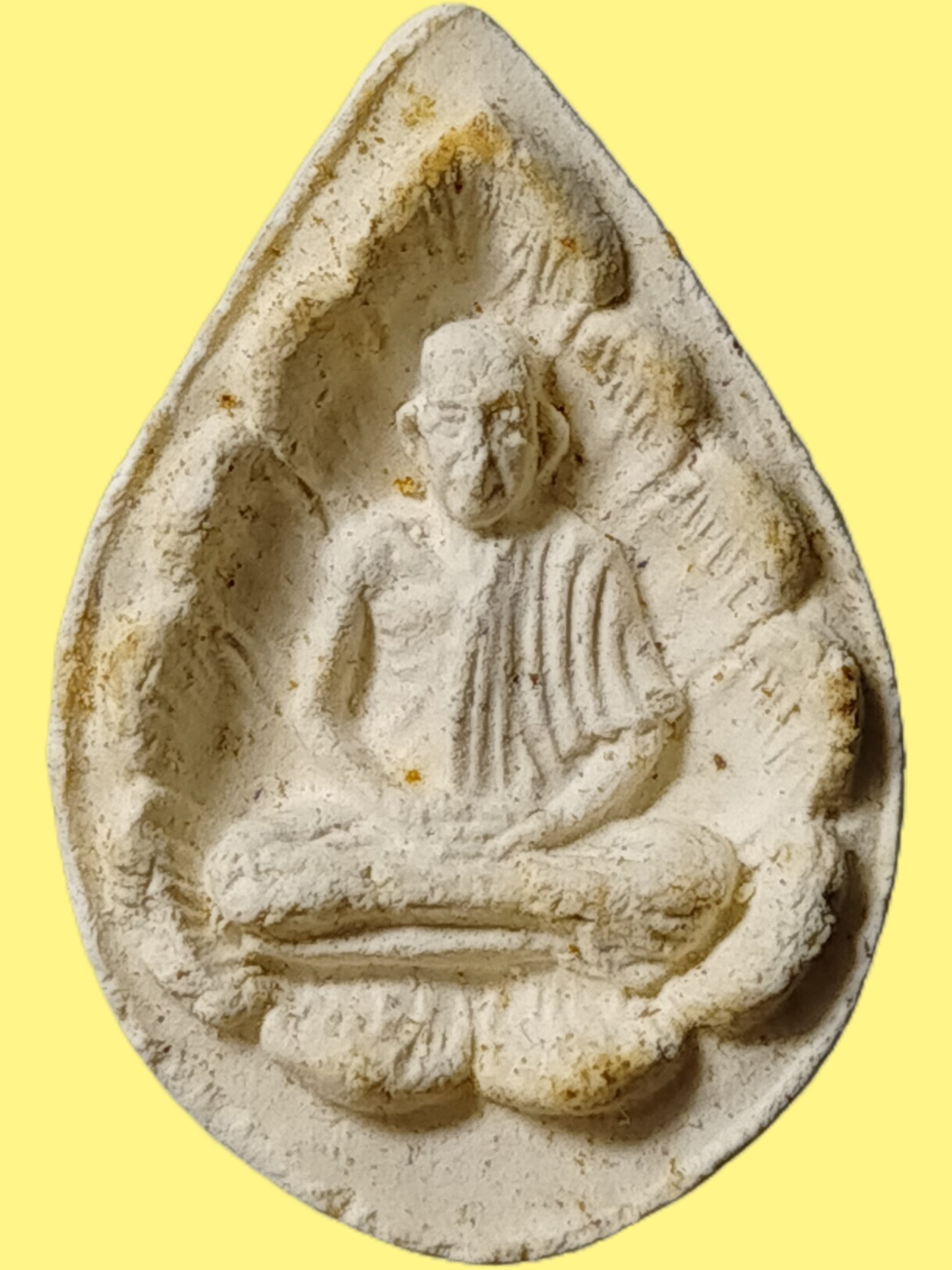 H553 พระผงหยดน้ำ หลวงพ่อเกษม เขมโก 81 ปี 2535 จ.ลำปาง