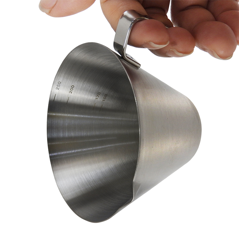250ml Stainless Steel Measuring Cup with Handle – Durable and Heat-Resistant