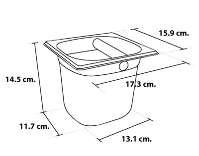 Stainless Knockbox Deep 14 cm.