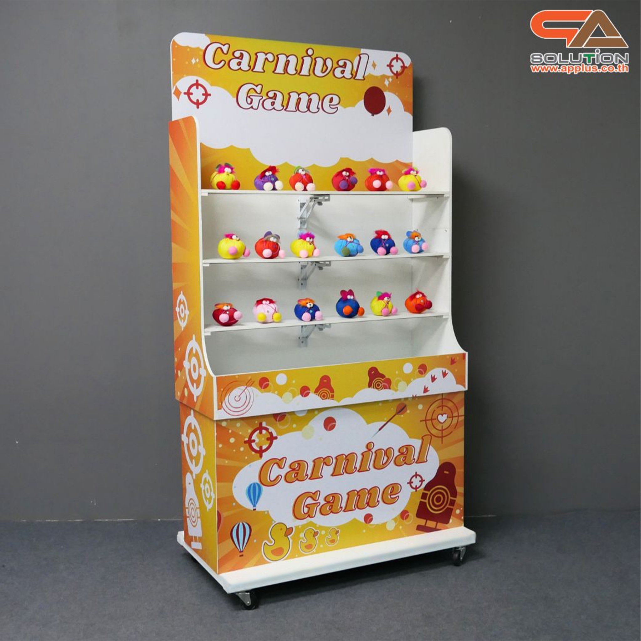 เกมส์ CARNIVAL GAME ปาตุ๊กตา ขนาดโครง (W) 90 x (L)50 x (H)176 cm. พร้อมตุ๊กตา 18 ตัว และบอลโฟม 12 ลูก