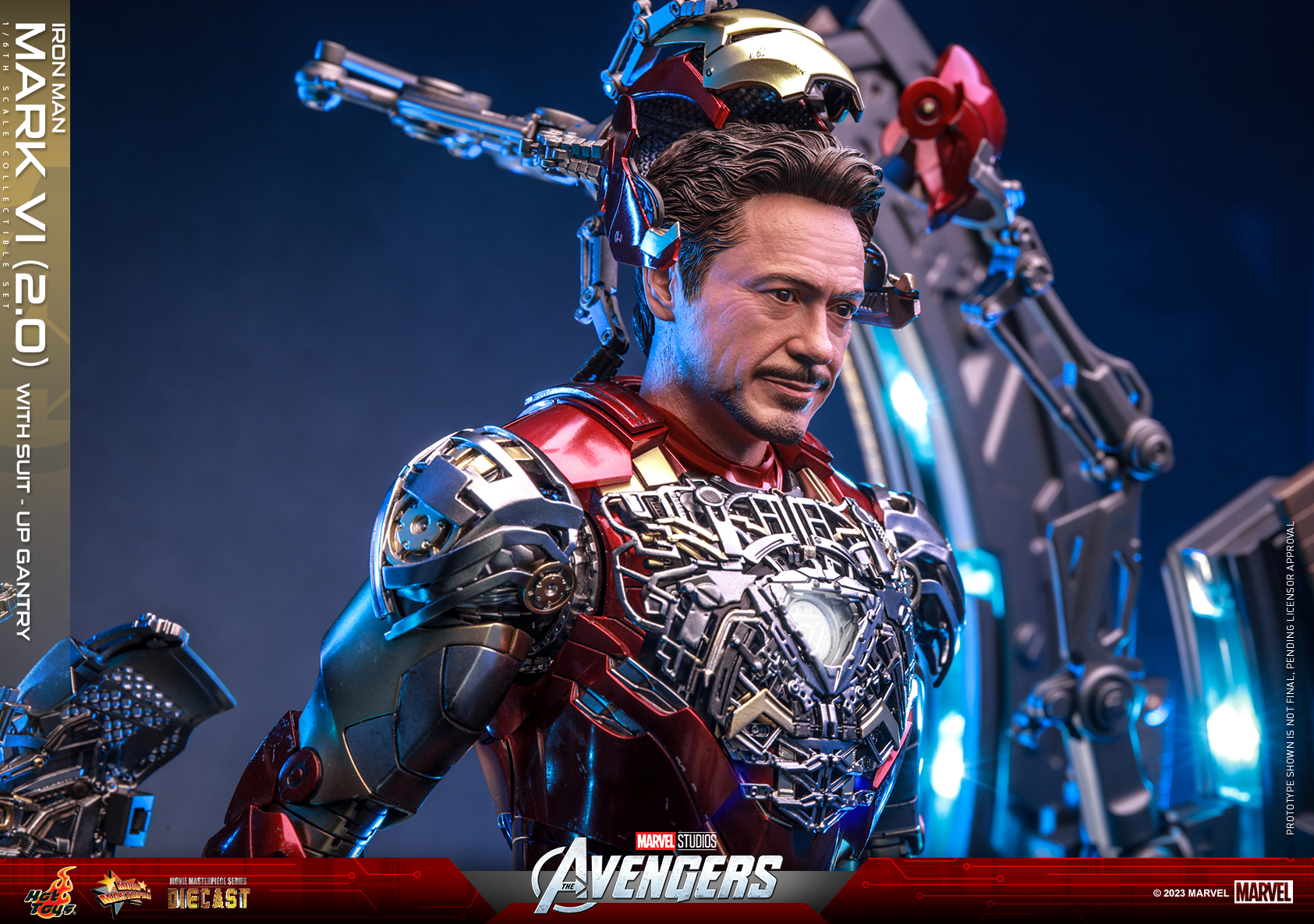 Hot Toys MMS688D53 1/6 The Avengers - Iron Man Mark VI (2.0) with Suit-Up Gantry