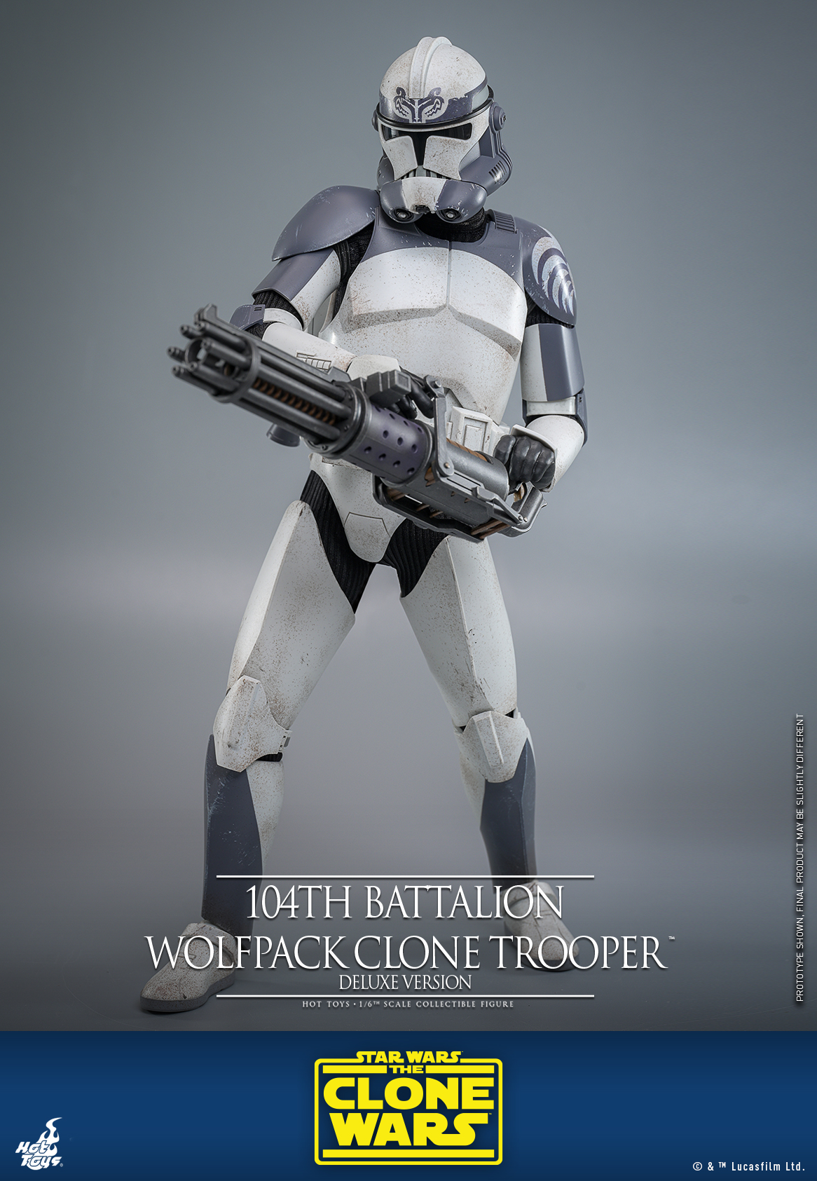 Hot Toys TMS143 Star Wars: The Clone Wars - 104th Battalion Wolfpack Clone Trooper (Deluxe Version)
