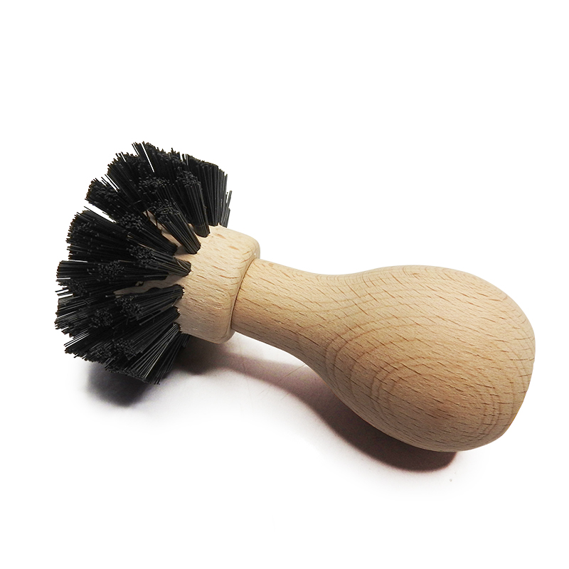 Tamper to Portafilter Cleaning brush, Portable Espresso Tamper Dusting Brush wooden handle