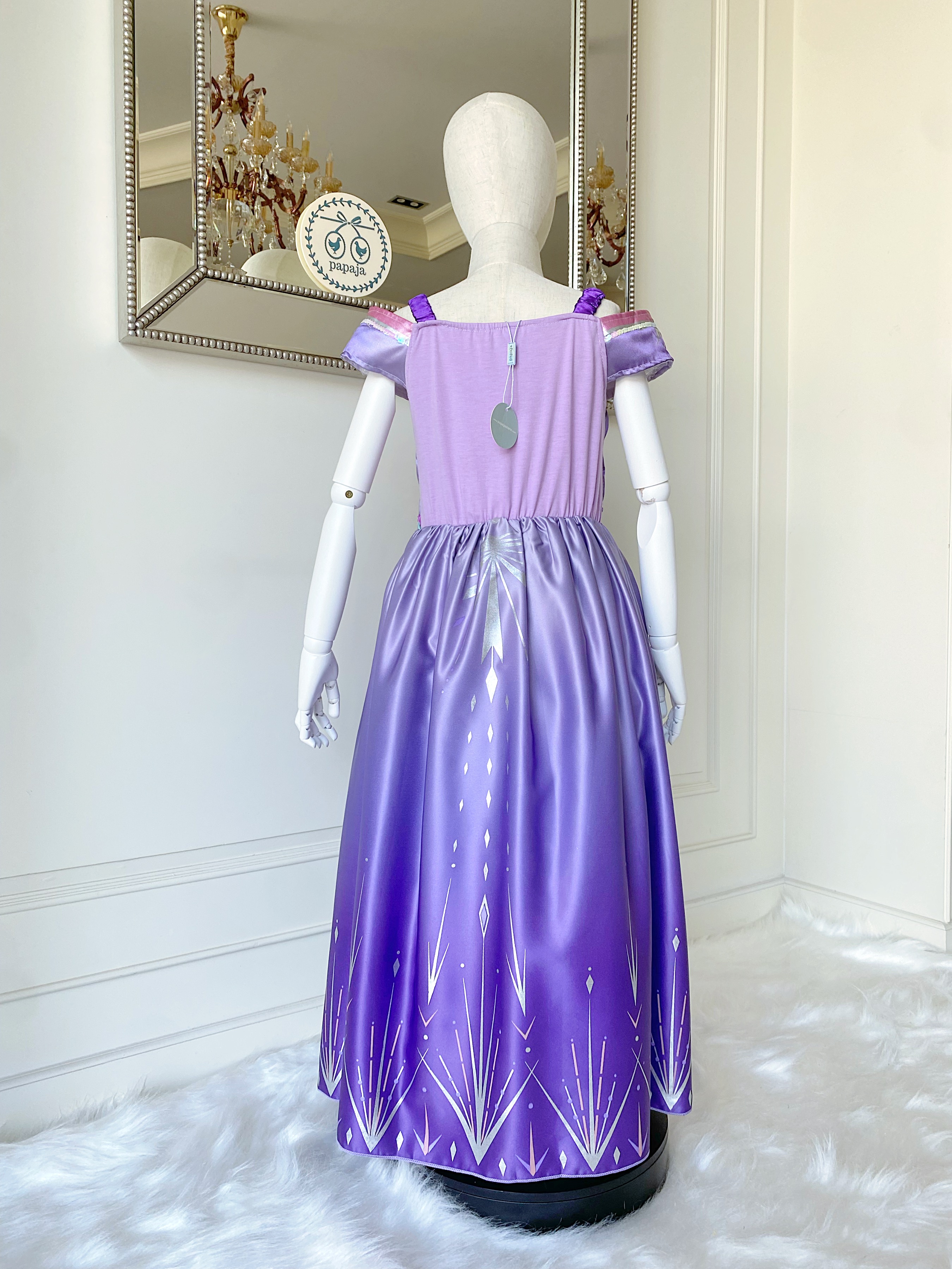 ชุดเจ้าหญิงเอลซ่า ภาค 2 รุ่นกระโปรงยาวสีม่วง