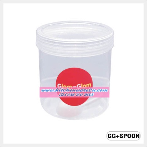 P06036 กระปุก Glom Glom +ช้อน 725ml.เกรดเอ foodgrade 2737 (ราคาส่งต่อ 12โหล:144ใบ คลิ๊กที่สินค้าเพื่อดูรายละเอียด)