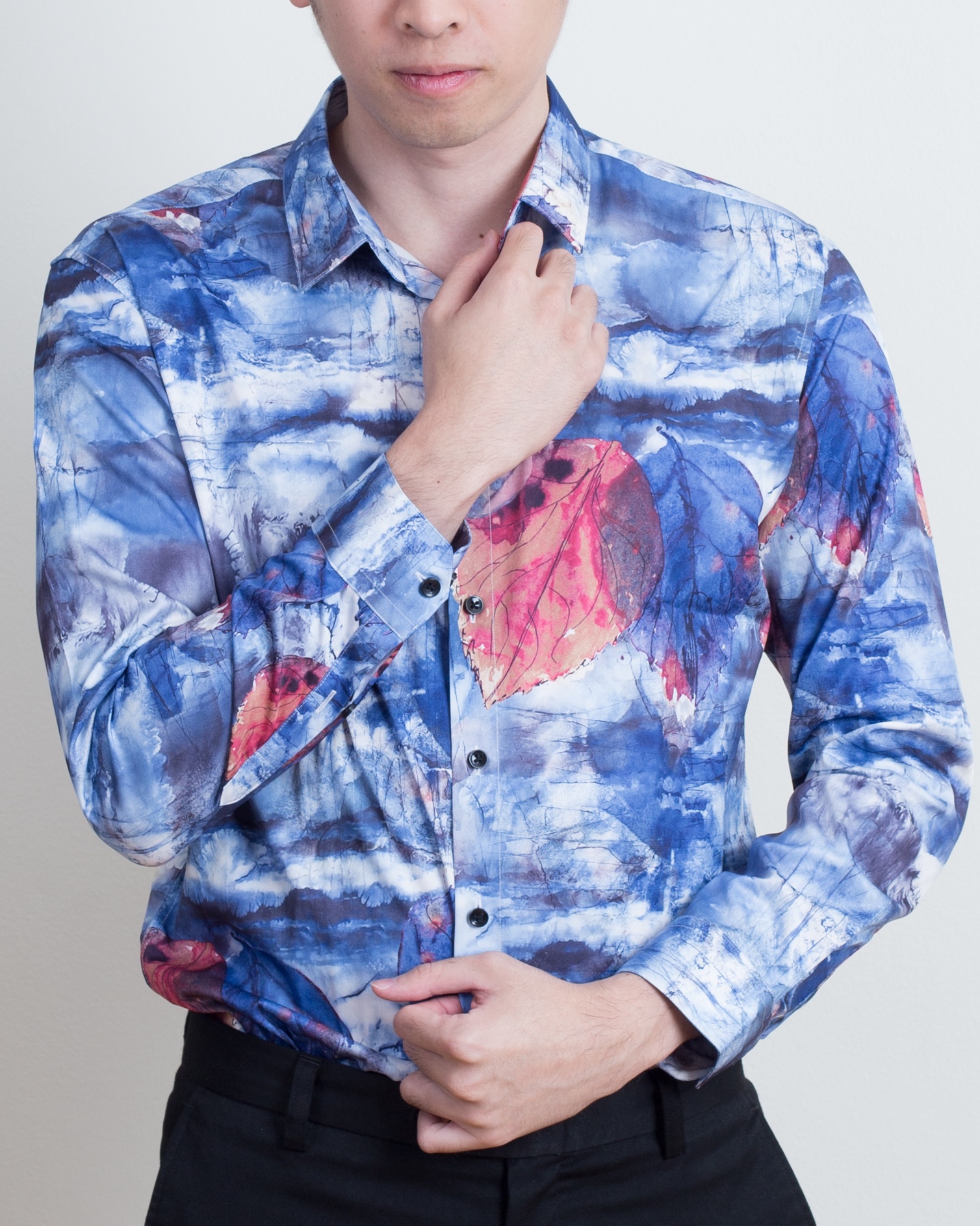 Light Blue Patterned Shirt