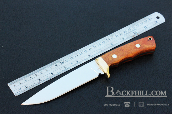 มีดใบตาย COLUMBIA รุ่น SA28 ใบสแตนเลสปัดเงา ด้ามไม้