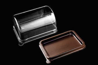 กล่องพลาสติก กล่องใส่ขนม ฐานสีน้ำตาล + ฝาสีใส รหัส E-89 จำนวน 25ใบ สอบถามราคาล่าสุดทาง Line : @kccfood