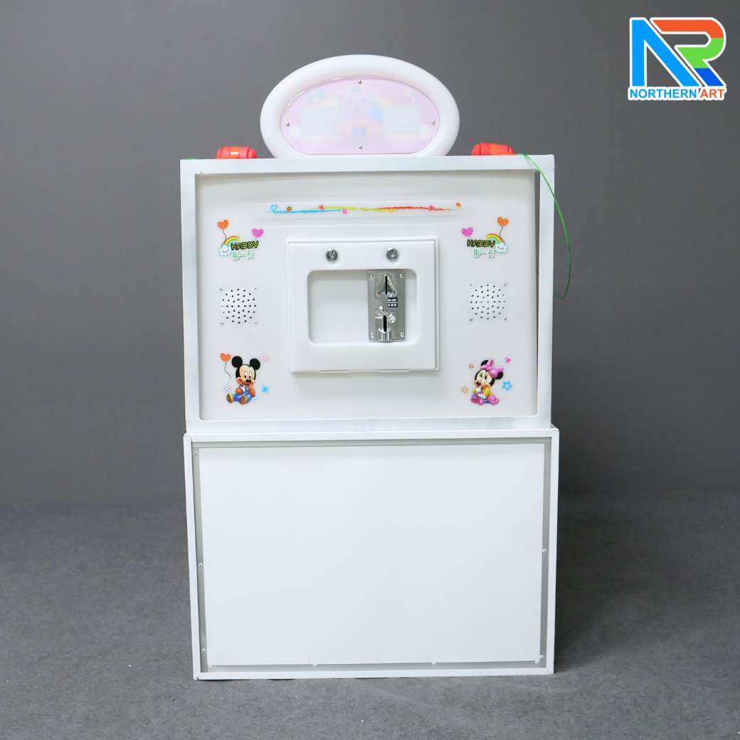 เกมส์ตีตุ่น ขนาด (W)60 x (D)40 x (H)70 cm. พร้อมไฟ LED นับคะแนน กุญแจสำหรับไขตู้เกมส์ 4 ดอก พร้อมเหรียญโลหะ 10 เหรียญ