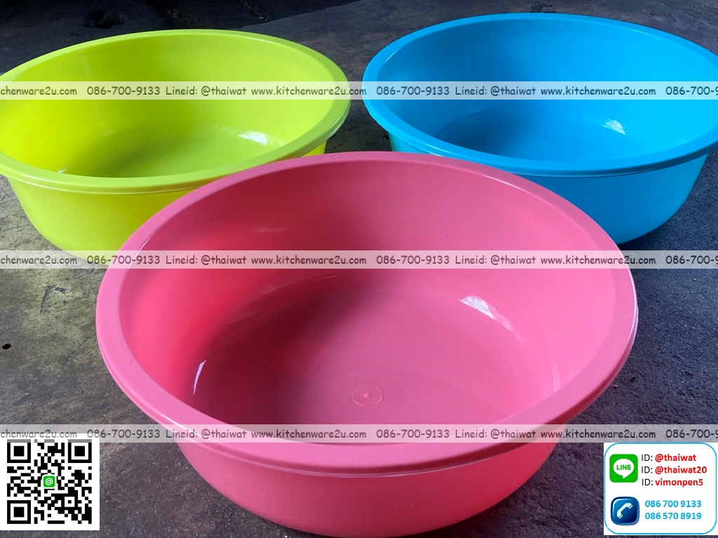 P11323 กะละมัง 35 ซม (35*35*14 cm) สีหวานสวย ขายดีมาก (ราคาส่งต่อ 1 โหล: 12 ใบ)