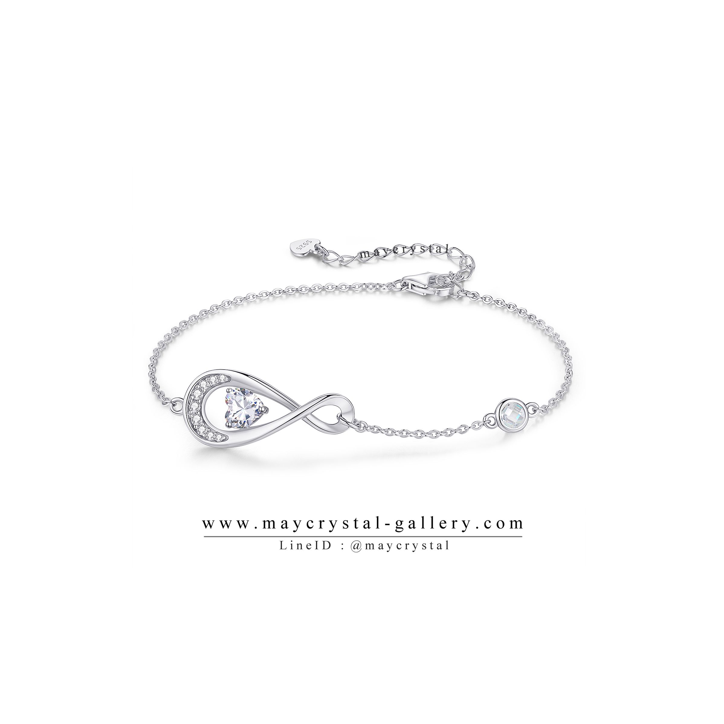 สร้อยข้อมือคริสตัลจากประเทศออสเตรีย (Embellished with Crystals from Austria) , Premium zirconia