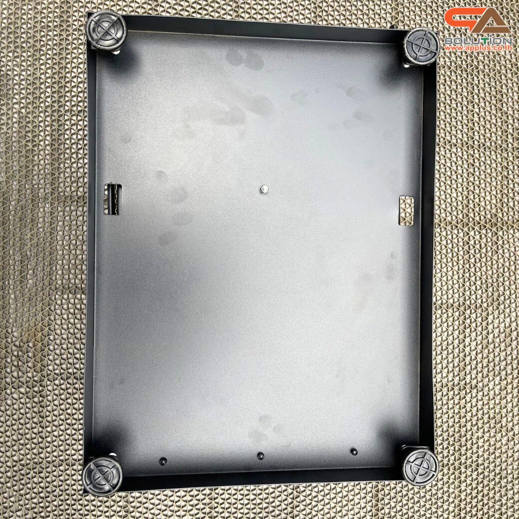 ชั้นวางโบรชัวร์เหล็ก สีดำ รุ่นพับได้ 2 ด้าน ขนาด A4 พับเก็บได้ เคลื่อนย้ายสะดวก พร้อมกระเป๋า 1 ใบ