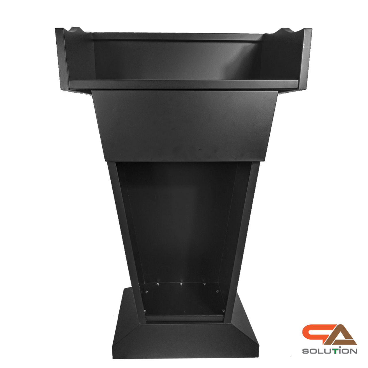 CLEARANCE SALE โพเดียมรปภ. เหล็กสีดำ พร้อมลิ้นชัก ขนาด (W) 69.5 x (L) 36 ซม. สูง 112 ซม.