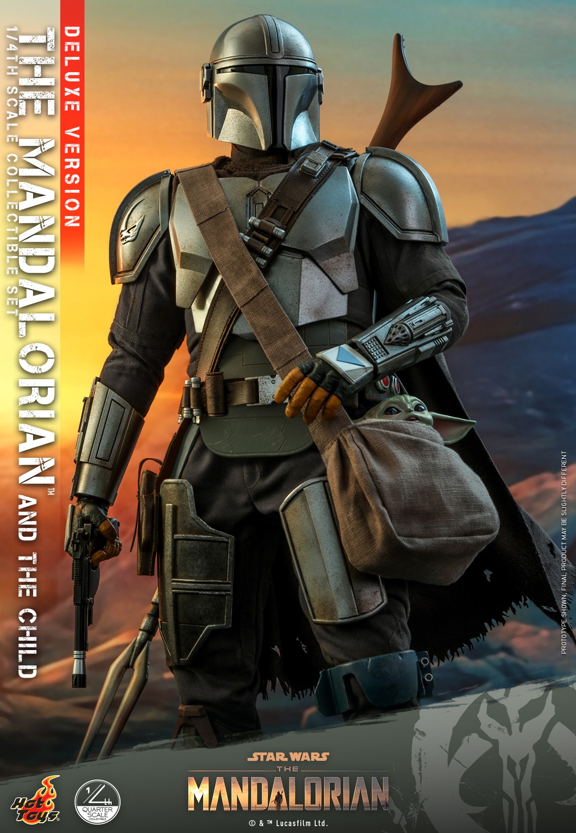 Hot Toys QS017 1/4 Star Wars™ The Mandalorian™ - The Mandalorian & The Child (Deluxe Version)