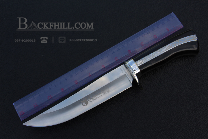 มีดใบตาย COLUMBIA รุ่น G49 ด้ามจับ ลายคลาสสิค ไม้เนื้อดำอย่างดี พร้อมซองไนลอน