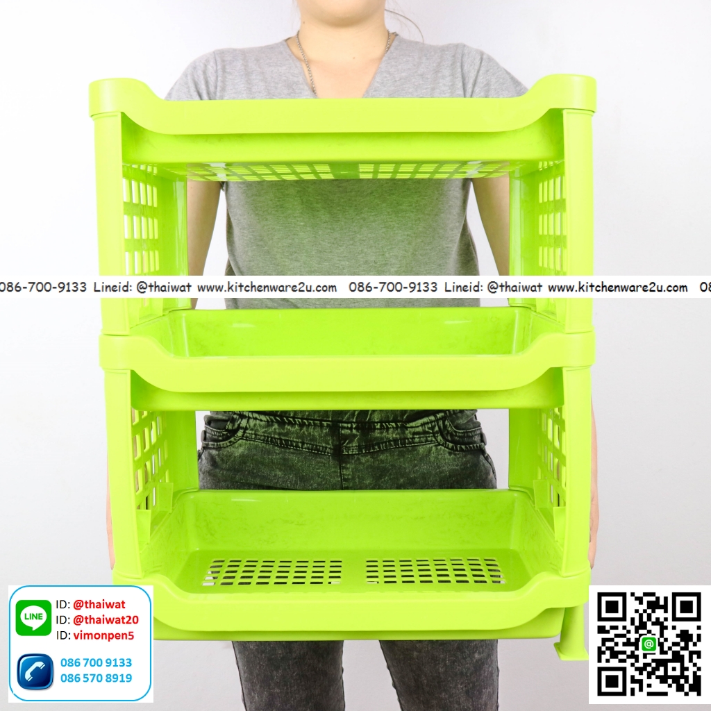 P11182 ชั้นวางของ 3 ชั้น (28*40*47 cm) เกรดเอ No.5883 (ราคาขายส่งต่อ 12 ชุด:เฉลี่ย 160 บต่อชุด)