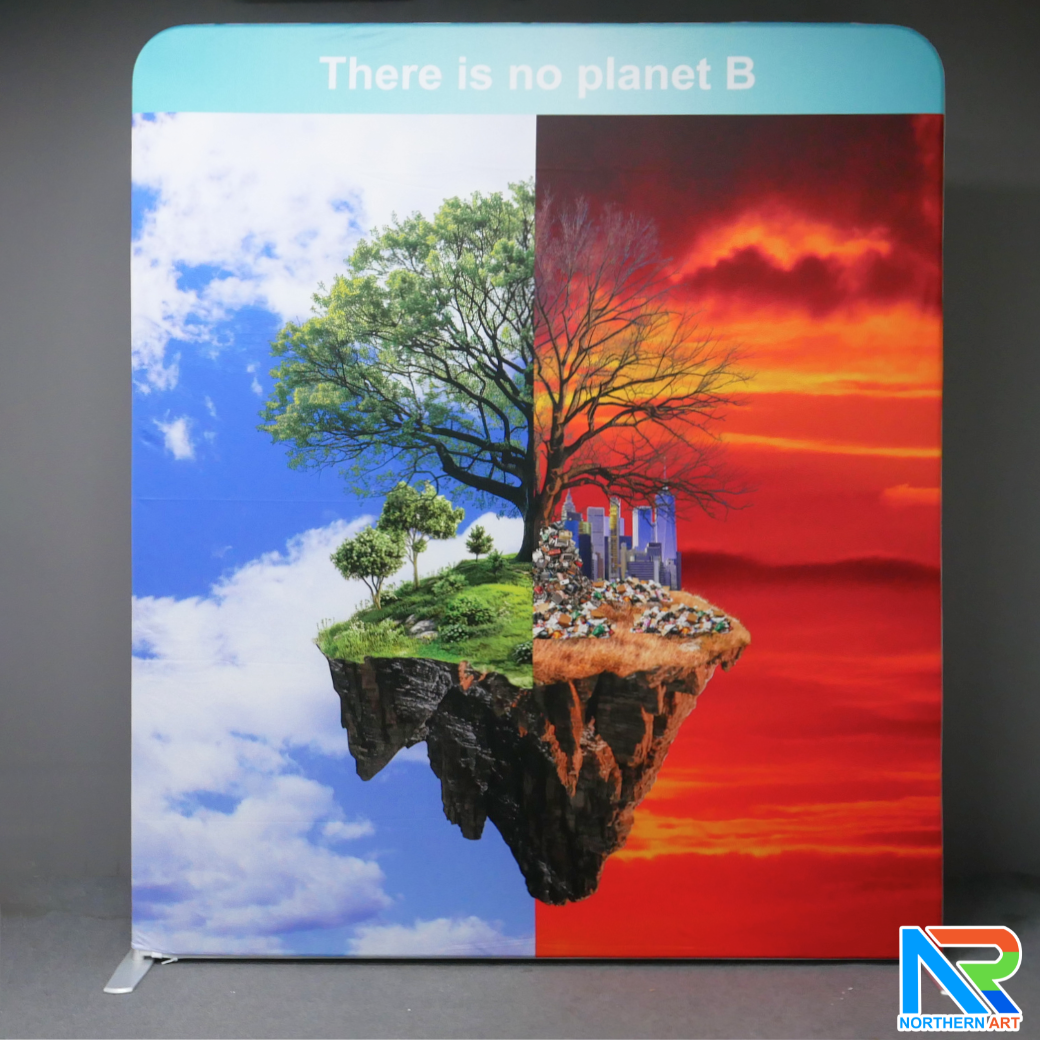 แบคดรอปผ้า (Fabric Backdrop) รุ่นตรง Savvy ขนาด (H)180 x (W)120-1000 cm. โครงอะลูมิเนียม ถอดประกอบได้ แถมฟรี! กระเป๋าใส่อุปกรณ์ 1 ใบ