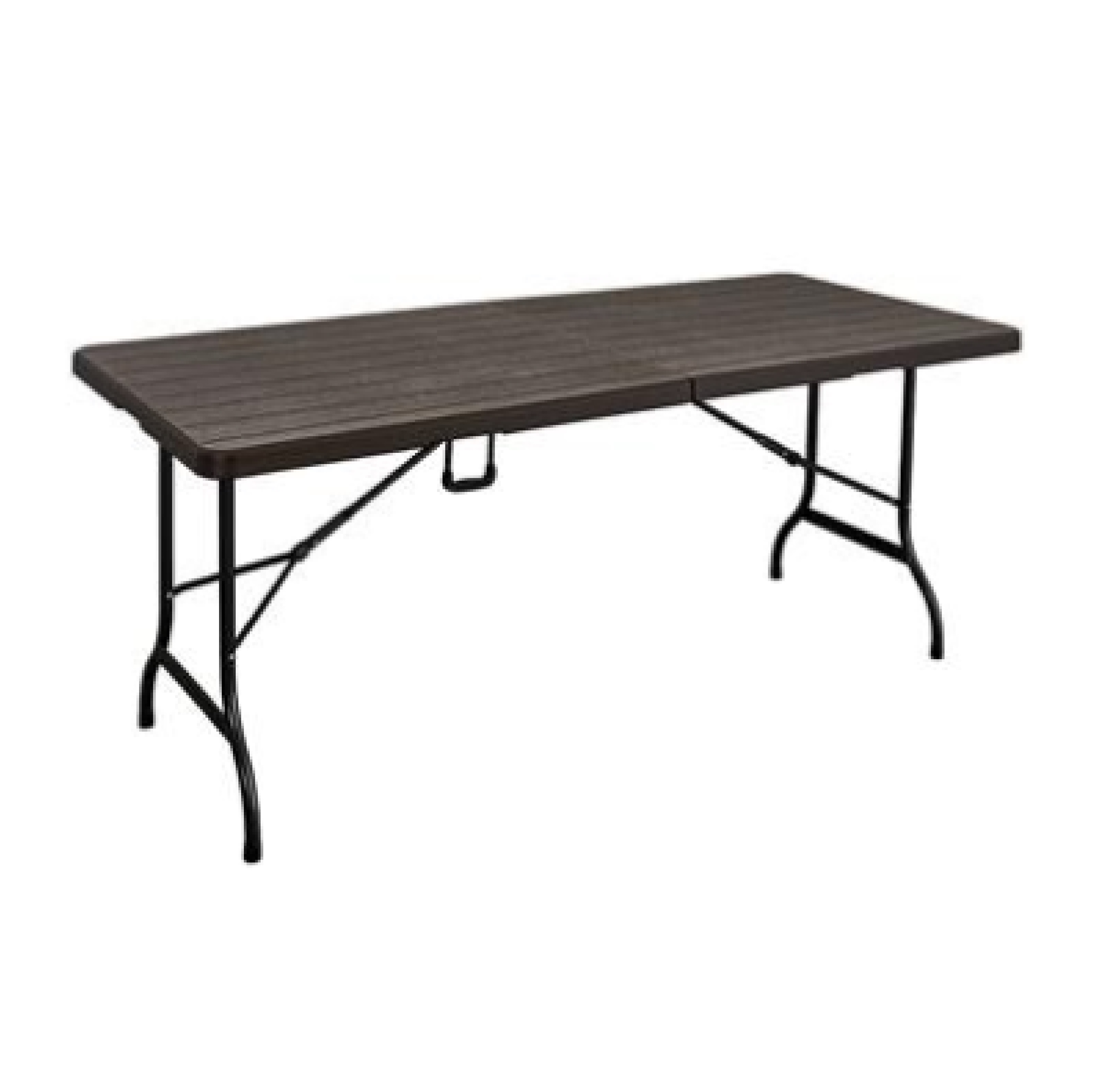 โต๊ะพับอเนกประสงค์ลายไม้ HDPE FONTE รุ่น SZK-180 ขนาด 180 x 75 ซม. สีน้ำตาล