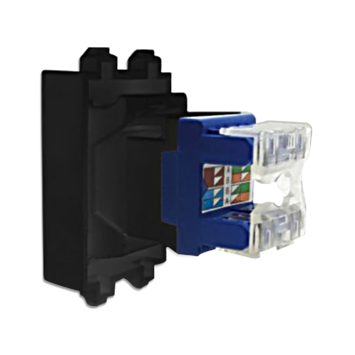 NANO เต้ารับคอมพิวเตอร์ LAN (CAT6) ขนาด 1 ช่อง Classic series สีดำ รุ่น NN-LAN6B (1 ชิ้น/กล่อง)