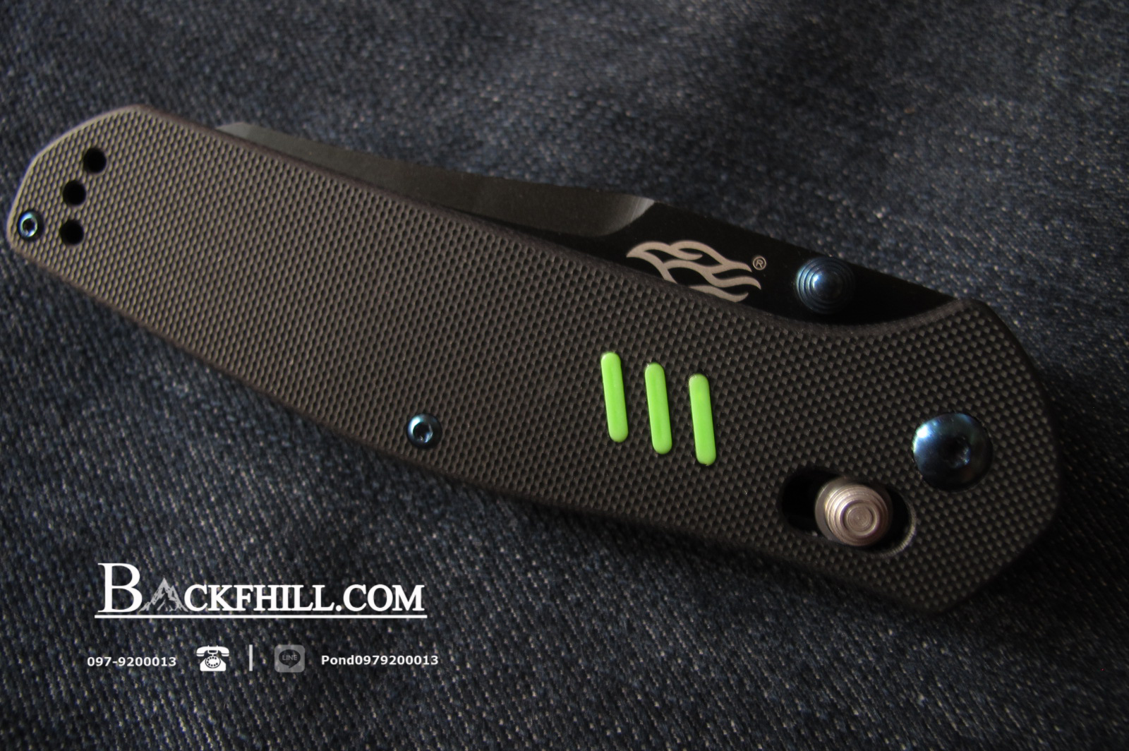 Ganzo รุ่น F7563-BK (สีดำ)Firebird G10 Scales Folding Knife.