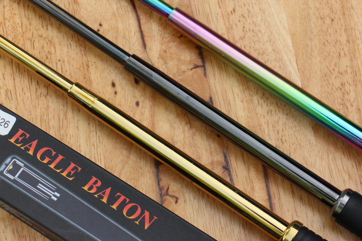 กระบองเหล็ก ดิ้วเหล็ก 3 ท่อน EAGLE Baton. ของแท้ (สีไทเท)