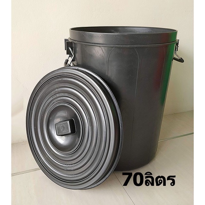 P04011 ถังน้ำ บรรจุ 70 ลิตร อย่างหนา สีดำ ขนาด 46 x 46 x 58 ซม. เบอร์ 19 ราคาขายส่งต่อ 1 โหล :ุ 12 ใบ:เฉลี่ย 250 บต่อใบ