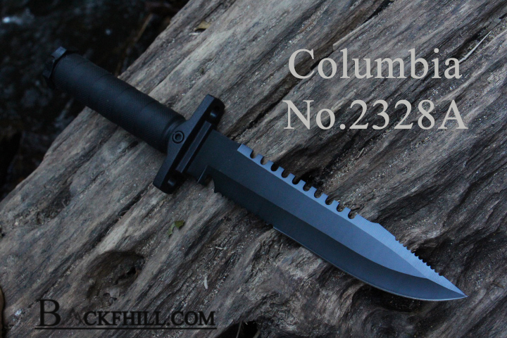 มีดพกลุยป่า COLUMBIA รุ่น 2328A # มีดทรงโบวีใบรมดำสำหรับลุยป่า ขนาด 14 นิ้ว พร้อมซองแข็ง