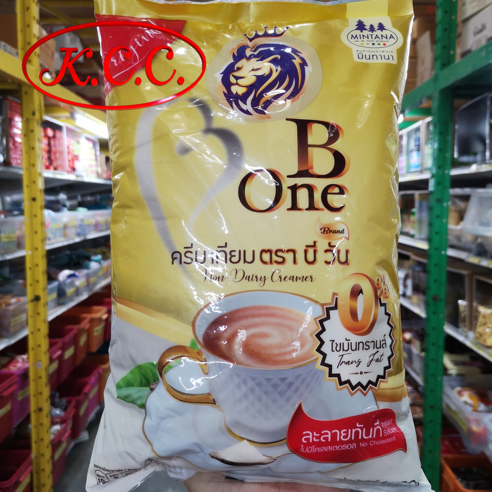 ครีมเทียม บีวัน 33% 1 kg. B-One ถุงสีทอง มินทานา Mintana ไขมันทรานส์ 0% (Non Dairy Creamer)