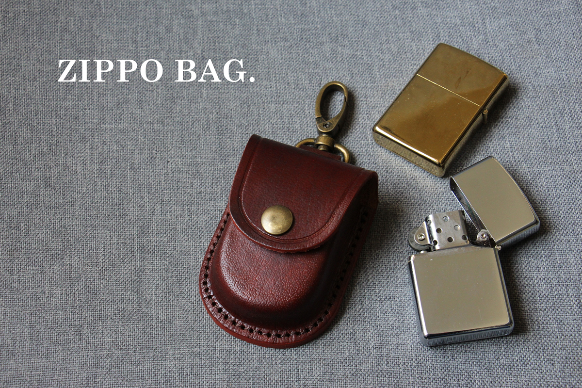 ซองหนังใส่ ZIPPO (สีน้ำตาล แดง) ซองหนังแท้สำหรับใส่ไฟแชค ZIPPO HANDMADE 100% By BACKFHILL.