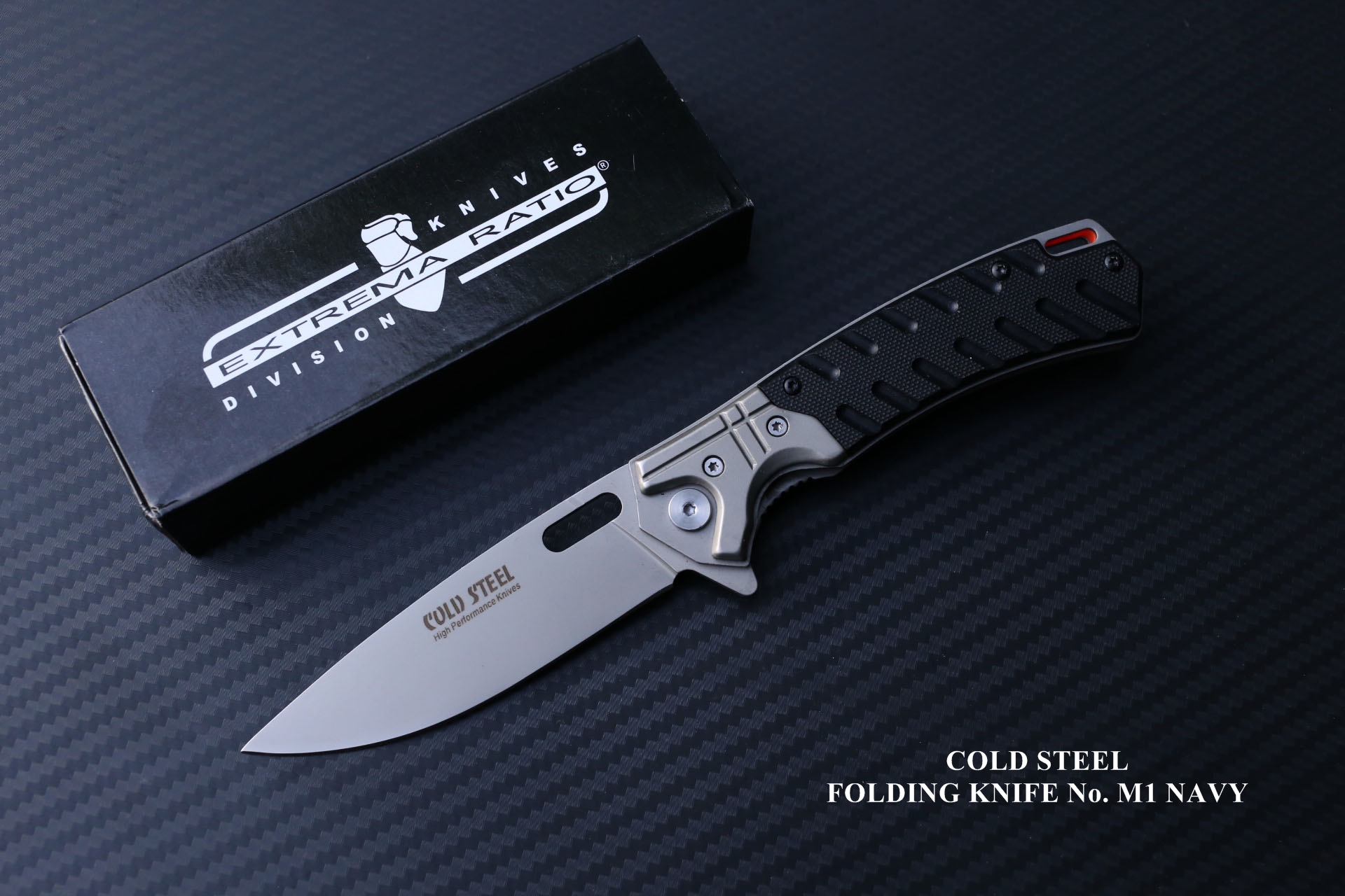 มีดพับcold steel รุ่น M1 NAVY ใบมีดทรง Drop Point 4 " ด้ามจับ G10 OEM (ด้ามสีดำ)