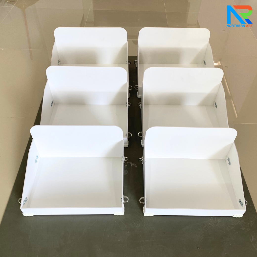 SAMPLING MOBILE TRAY ถาดแจกเคลื่อนที่ ขนาด (W)35 x (D)25 x (H)20 cm. วัสดุโครงพลาสวูดพร้อมสายคล้อง