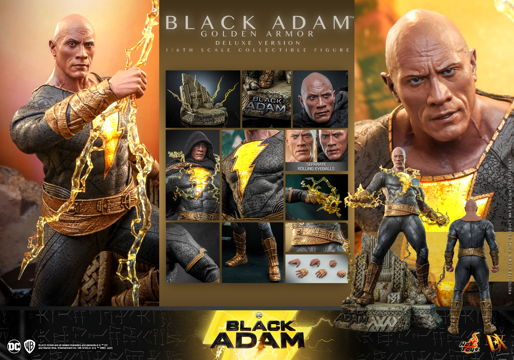 Hot Toys DX31 1/6 Black Adam - Black Adam [Golden Armor] (Deluxe Version)