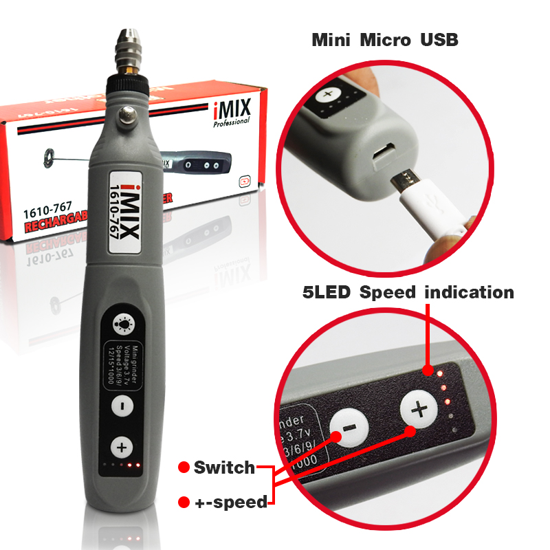 เครื่องปั่นฟองนม imix USBชาร์ต 3.7V-5000-25000rpm