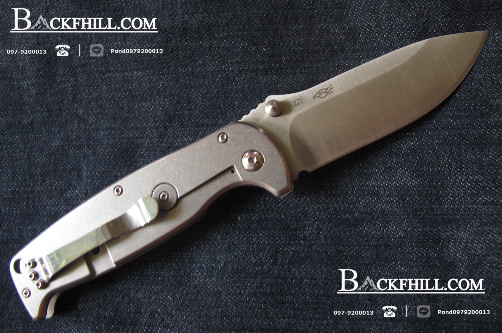 มีด Ganzo G742-1-WD1-ด้ามจับลายไม้ convenient folding knife.