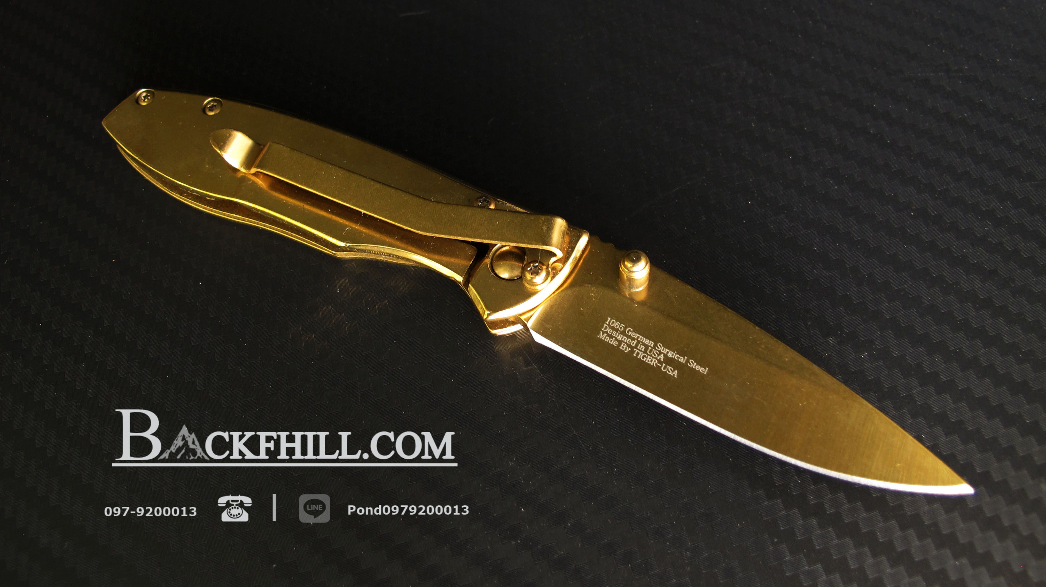 มีดพับ Tiger USA. รุ่น TF 800 GD-GOLD