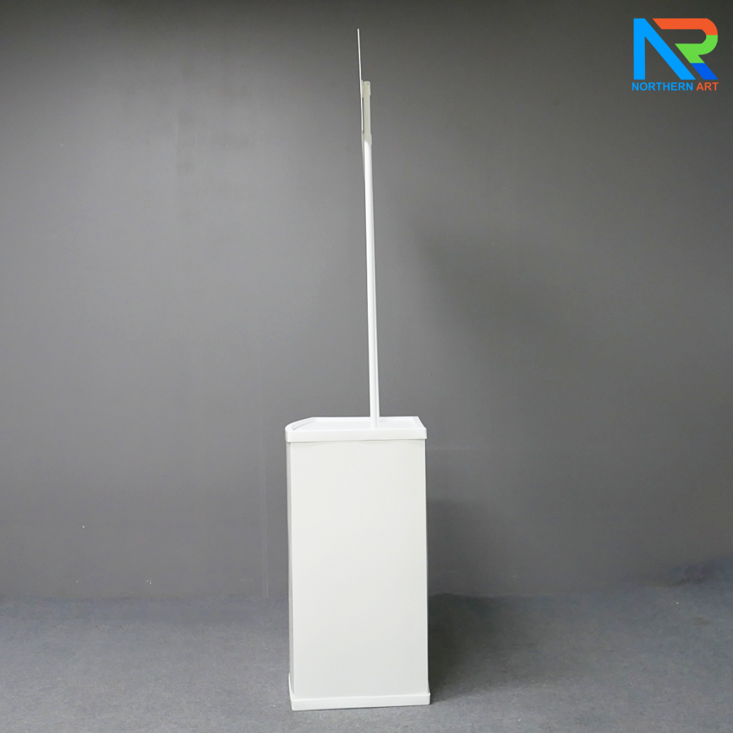 SALE ! โต๊ะชงชิม บูขชงชิม ขนาด (W)80.5 x (D)39 x (H)196.5 cm. โครงพลาสติกABS สีขาว พร้อมชั้นวางของ ถอดประกอบได้ แถมกระเป๋า 1 ใบ