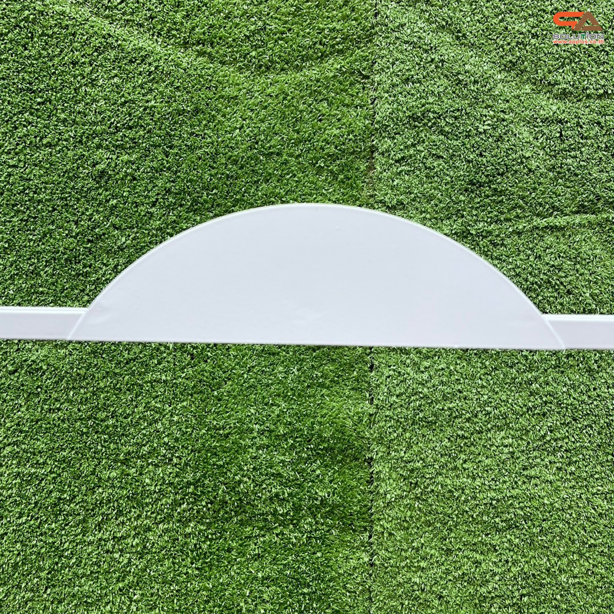 โปสเตอร์สแตนด์เหล็ก เสาคู่ สีขาว ขนาด (W)50 x (L)70 x H146 cm. ฐานเหลี่ยม โชว์งานพิมพ์2ด้าน ด้านบนครึ่งวงกลม สำหรับใส่โลโก้ ถอดประกอบได้