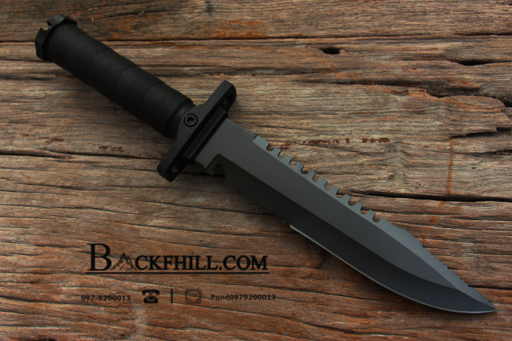 มีดพกลุยป่า COLUMBIA รุ่น 2328A # มีดทรงโบวีใบรมดำสำหรับลุยป่า ขนาด 14 นิ้ว พร้อมซองแข็ง