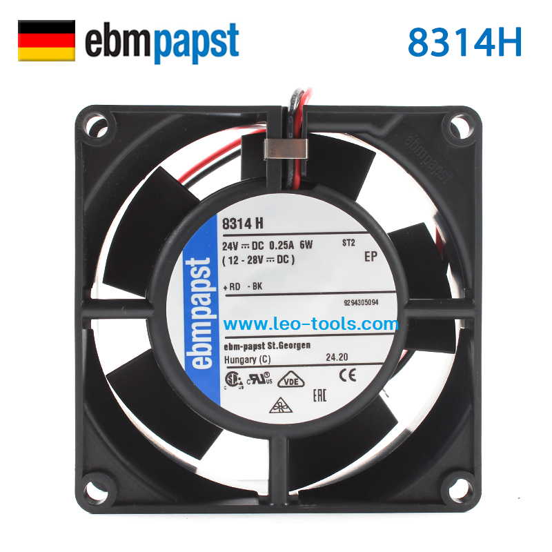 Ebm-papst fan 8314H 24V 6W พัดลมระบายความร้อน 80*80*32MM.