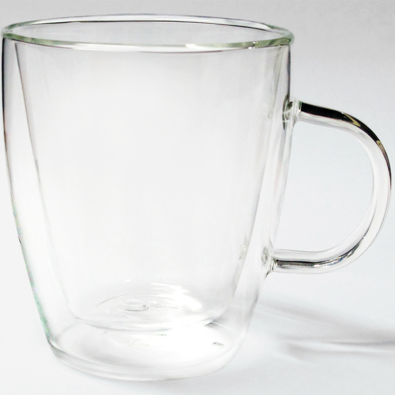 แก้วกาแฟ 2 ชั้น แก้วดับเบิ้ลวอลล์ 375cc. มีหู