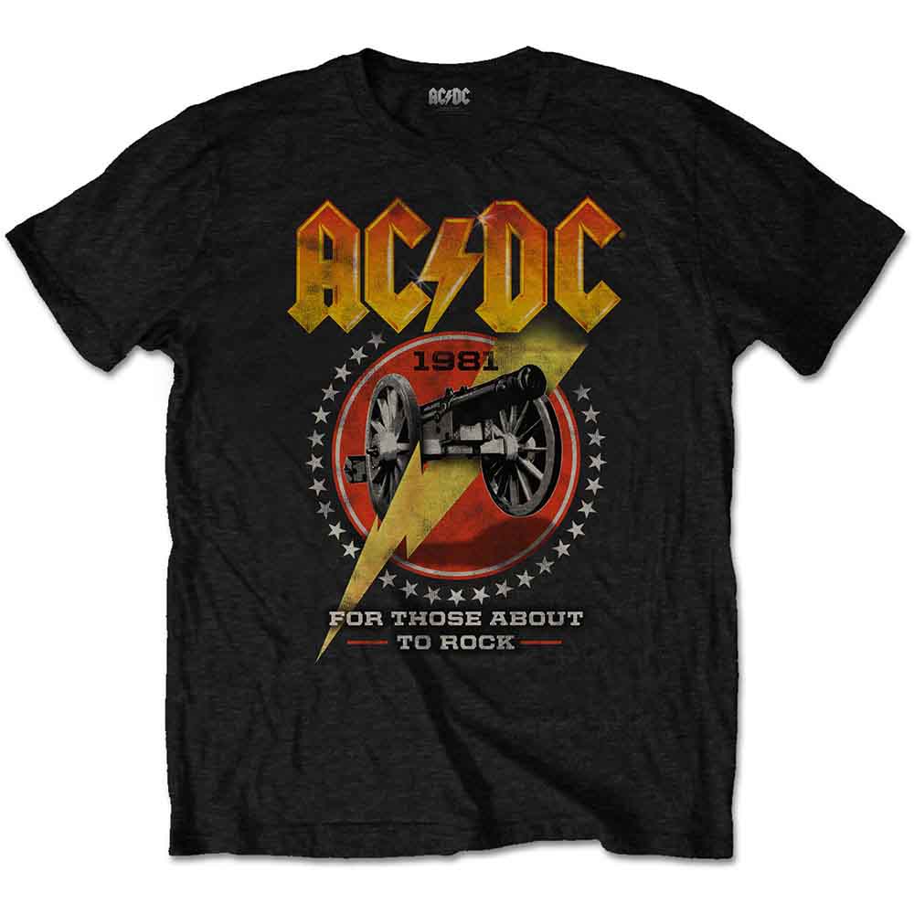 AC/DC Unisex T-Shirt: For Those About To Rock 81 BLACK