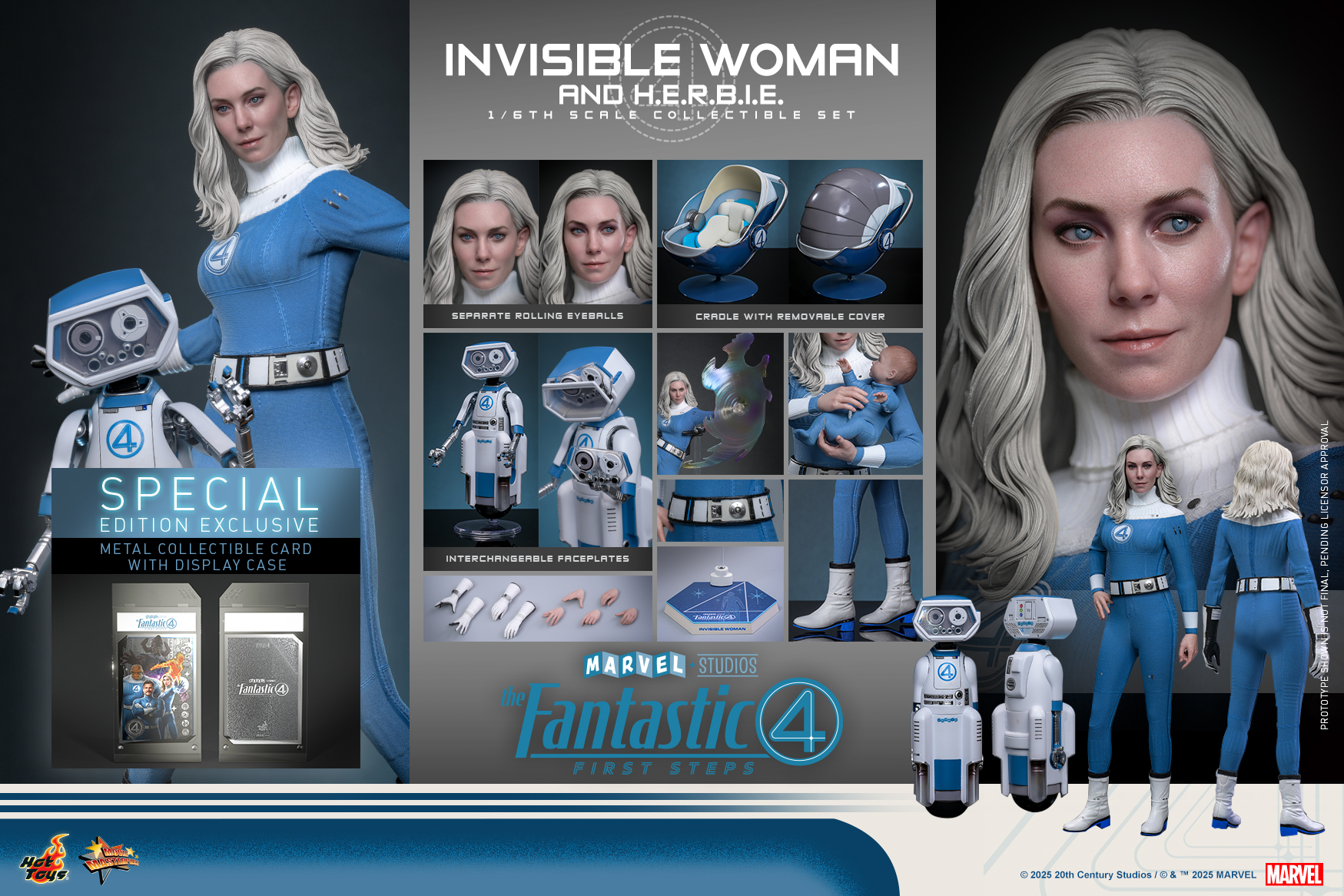 25/08/2568 Hot Toys MMS824 The Fantastic Four: First Steps - Invisible Woman and H.E.R.B.I.E.